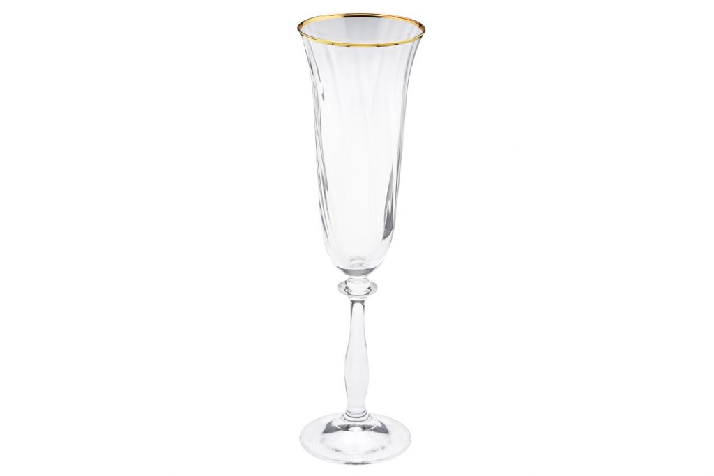 Gold Rimmed Champagne Flute Place Settings Event Hire London & UK